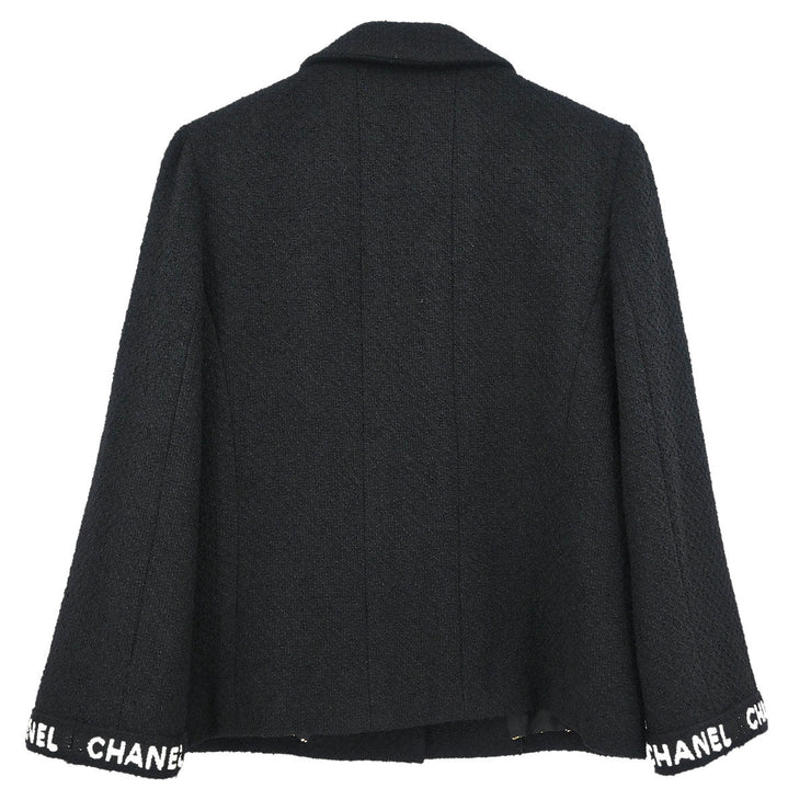 Chanel Single Breasted Jacket Black 95A #36 124958