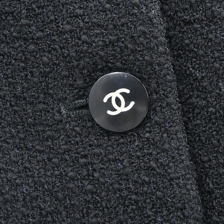 Chanel Single Breasted Jacket Black 95A #36 124958
