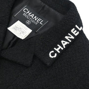 Chanel Single Breasted Jacket Black 95A #36 124958