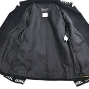 Chanel Single Breasted Jacket Black 95A #36 124958
