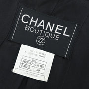 Chanel Single Breasted Jacket Black 95A #36 124958