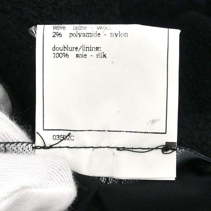 Chanel Single Breasted Jacket Black 95A #36 124958