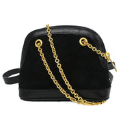 Celine Black Suede Shoulder Bag M14 124975