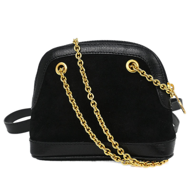 Celine Black Suede Shoulder Bag M14 124975