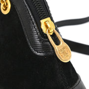 Celine Black Suede Shoulder Bag M14 124975