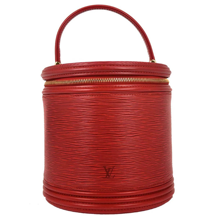 Louis Vuitton Red Epi Cannes Vanity Handbag M48037 AS0966 124976