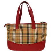 Burberry Beige Red House Check Tote Bag 124977