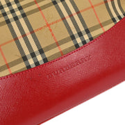 Burberry Beige Red House Check Tote Bag 124977