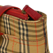 Burberry Beige Red House Check Tote Bag 124977