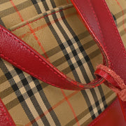 Burberry Beige Red House Check Tote Bag 124977