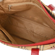 Burberry Beige Red House Check Tote Bag 124977