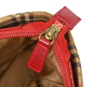 Burberry Beige Red House Check Tote Bag 124977