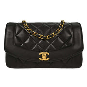 Chanel Black Lambskin Small Diana Shoulder Bag 124984