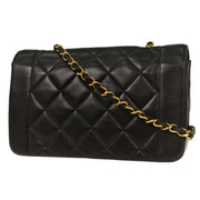Chanel Black Lambskin Small Diana Shoulder Bag 124984