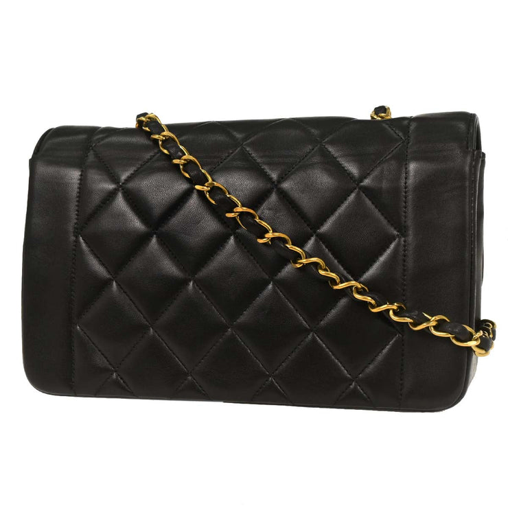Chanel Black Lambskin Small Diana Shoulder Bag 124984