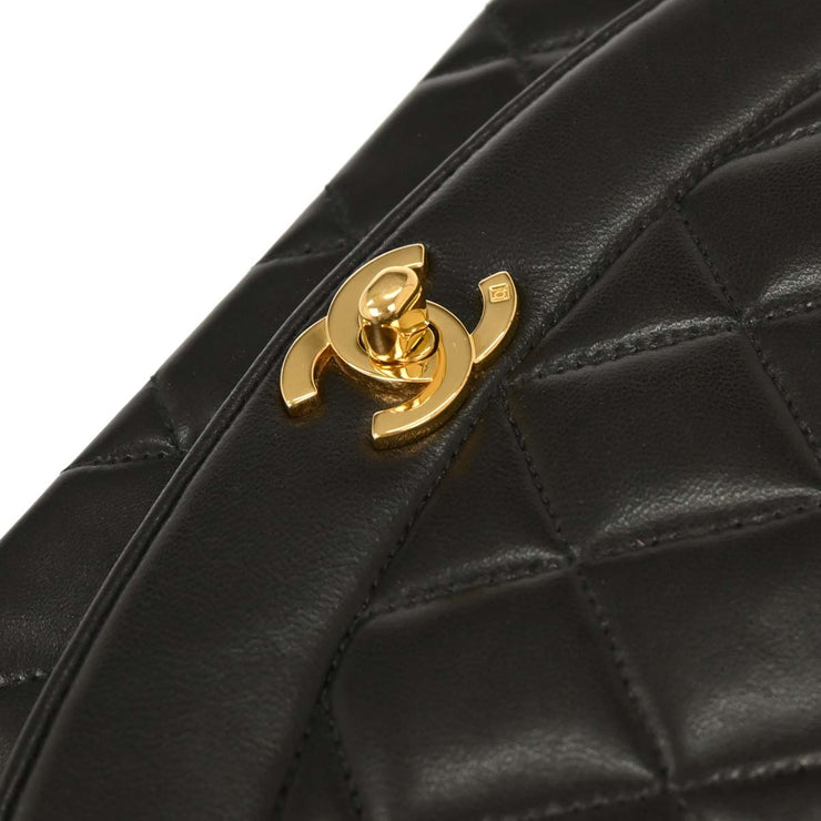 Chanel Black Lambskin Small Diana Shoulder Bag 124984