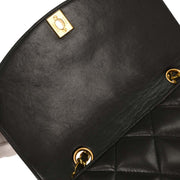 Chanel Black Lambskin Small Diana Shoulder Bag 124984