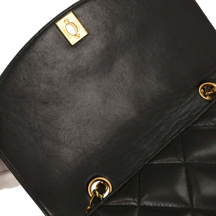 Chanel Black Lambskin Small Diana Shoulder Bag 124984