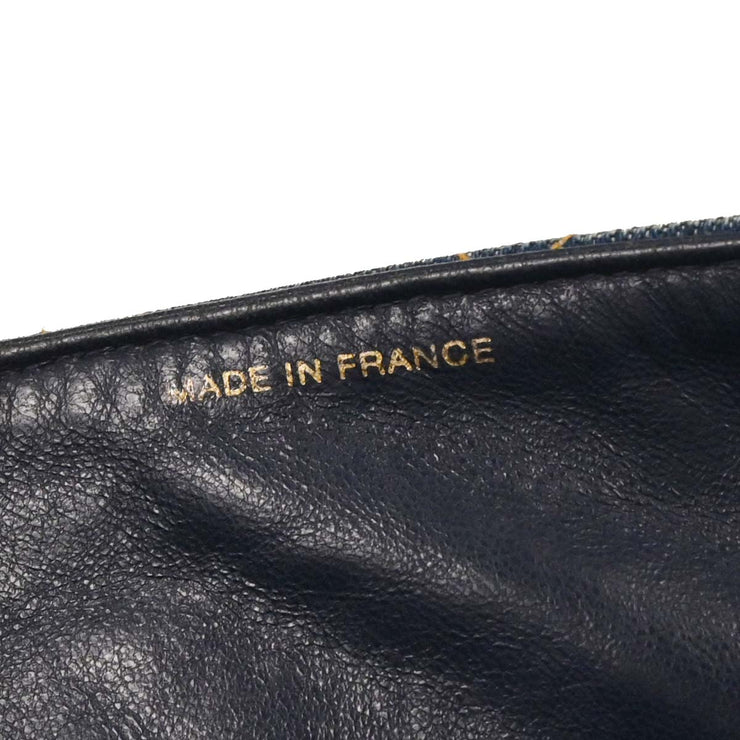 Chanel Blue Denim Top Handle Handbag 124985