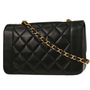 Chanel Black Lambskin Small Diana Shoulder Bag 124986