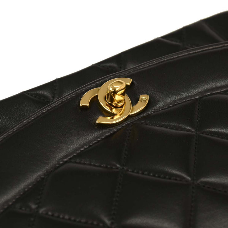 Chanel Black Lambskin Small Diana Shoulder Bag 124986
