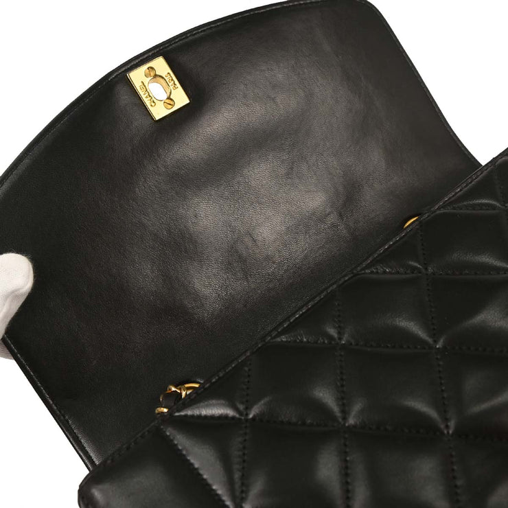 Chanel Black Lambskin Small Diana Shoulder Bag 124986