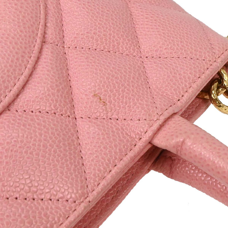 Chanel Pink Calfskin Medallion Tote Handbag 124987