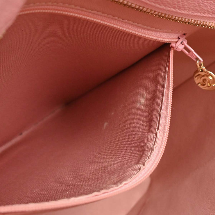 Chanel Pink Calfskin Medallion Tote Handbag 124987