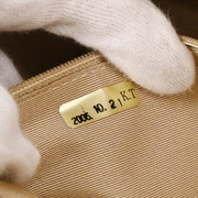 Chanel * Brown Mixed Material Patchwork Single Flap Bag Medium 124990