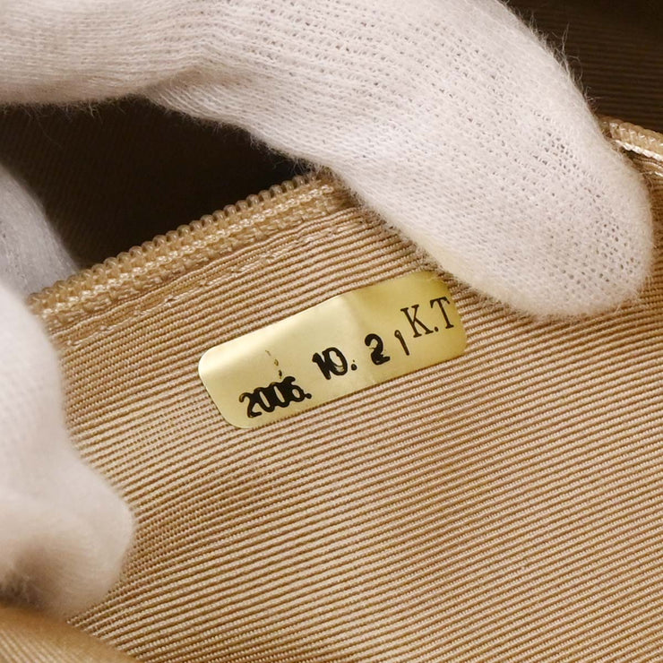 Chanel * Brown Mixed Material Patchwork Single Flap Bag Medium 124990
