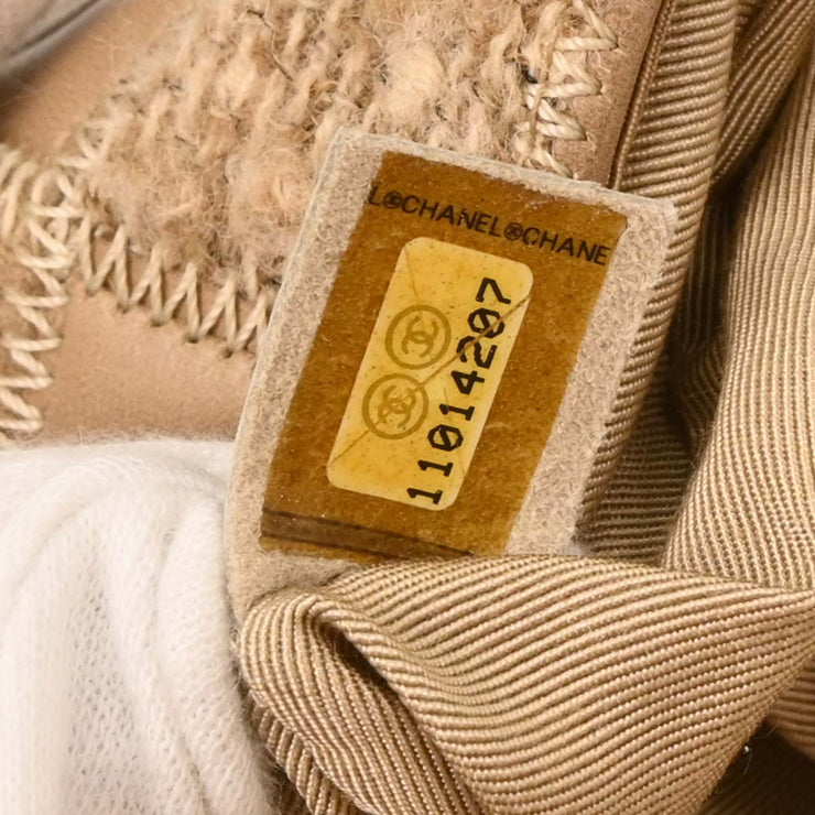 Chanel * Brown Mixed Material Patchwork Single Flap Bag Medium 124990