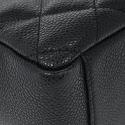 Chanel Black Calfskin Petite Shopping Tote PST Chain Handbag 124991