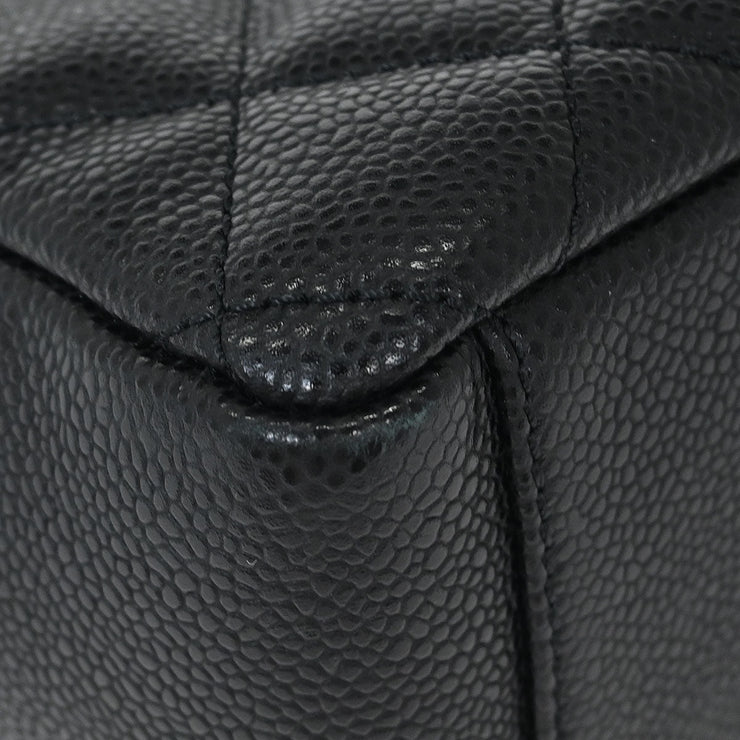 Chanel Black Calfskin Petite Shopping Tote PST Chain Handbag 124991