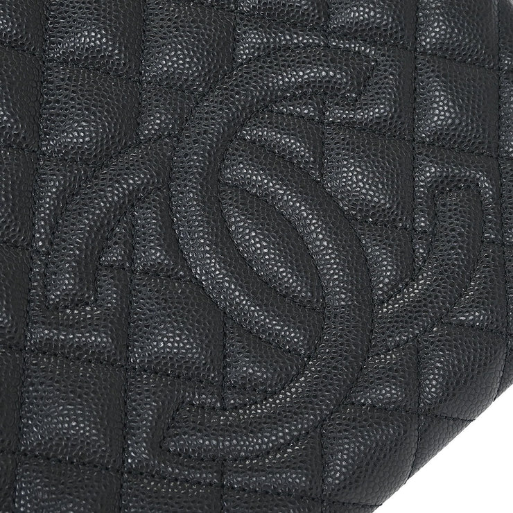 Chanel Black Calfskin Petite Shopping Tote PST Chain Handbag 124991