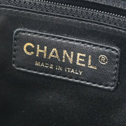Chanel Black Calfskin Petite Shopping Tote PST Chain Handbag 124991