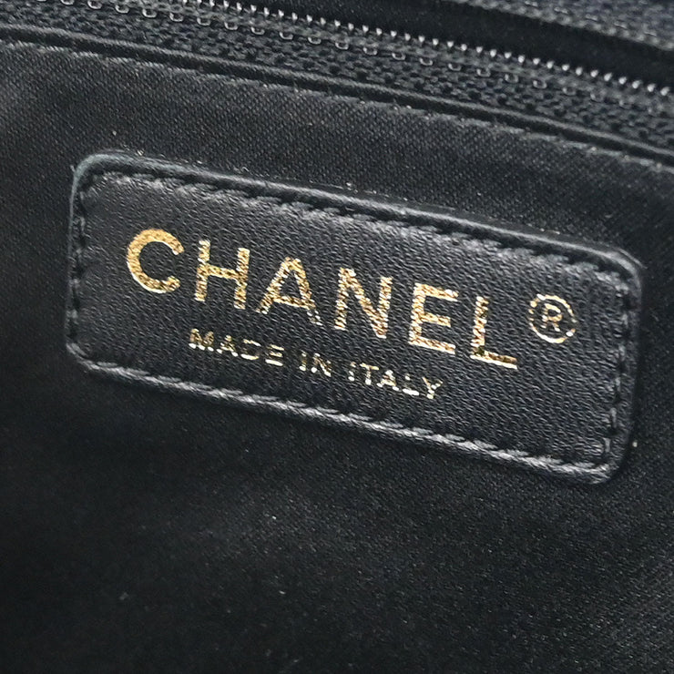 Chanel Black Calfskin Petite Shopping Tote PST Chain Handbag 124991