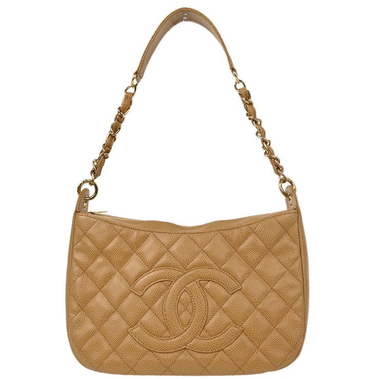 Chanel Beige Calfskin Handbag 124992