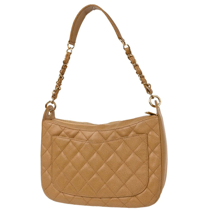 Chanel Beige Calfskin Handbag 124992
