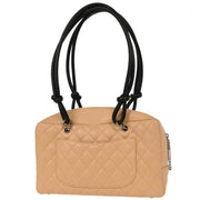 Chanel Beige Calfskin Cambon Ligne Bowling Bag 124994