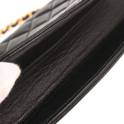 Chanel Black Lambskin Paris Shoulder Bag 124995