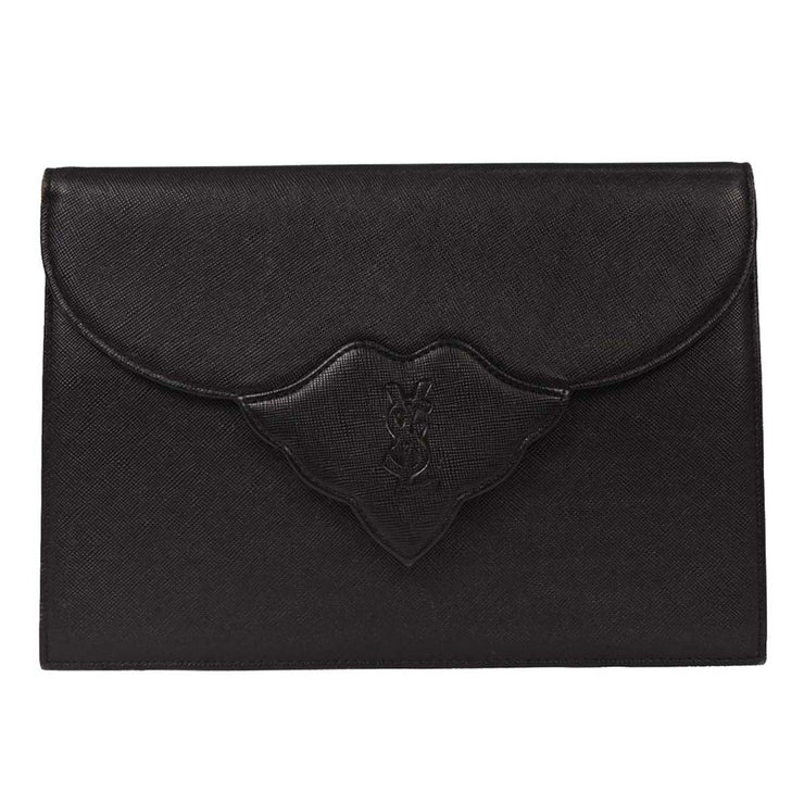 Yves Saint Laurent Black Leather Clutch Bag 124999
