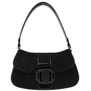 Salvatore Ferragamo Black Suede Vara Handbag AU-21/3764 125016