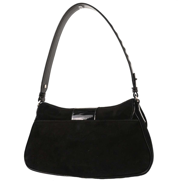 Salvatore Ferragamo Black Suede Vara Handbag AU-21/3764 125016
