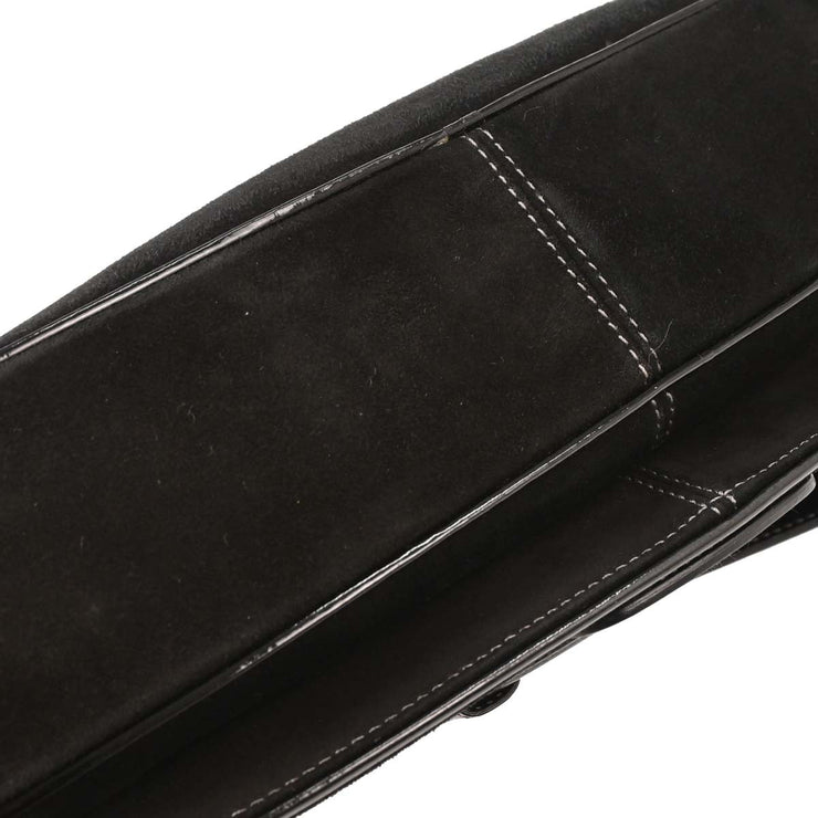 Salvatore Ferragamo Black Suede Vara Handbag AU-21/3764 125016