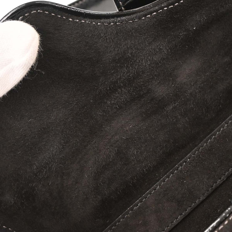 Salvatore Ferragamo Black Suede Vara Handbag AU-21/3764 125016