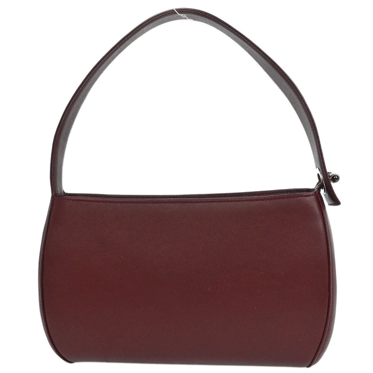 Cartier Bordeaux Leather Handbag ELKD 125021