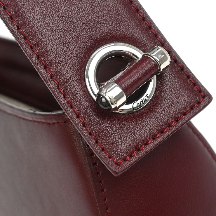 Cartier Bordeaux Leather Handbag ELKD 125021