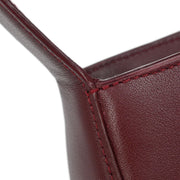 Cartier Bordeaux Leather Handbag ELKD 125021