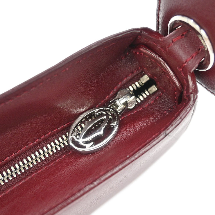 Cartier Bordeaux Leather Handbag ELKD 125021
