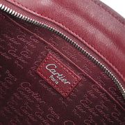 Cartier Bordeaux Leather Handbag ELKD 125021